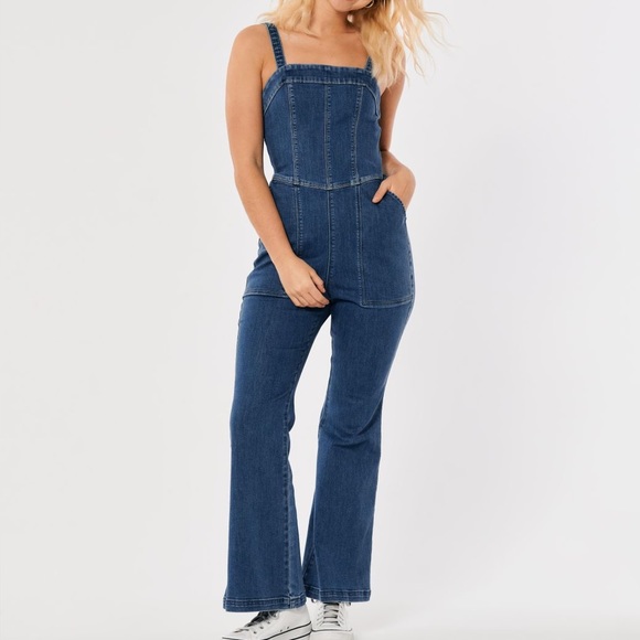 Hollister Pants - NWOT Hollister denim corset jumpsuit